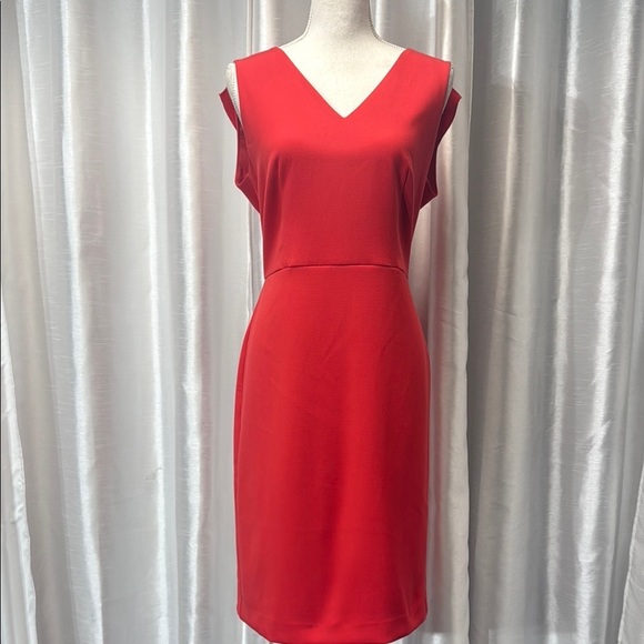 Ann Taylor Elegant Red Sleeveless Dress Size 8 - Picture 1 of 8